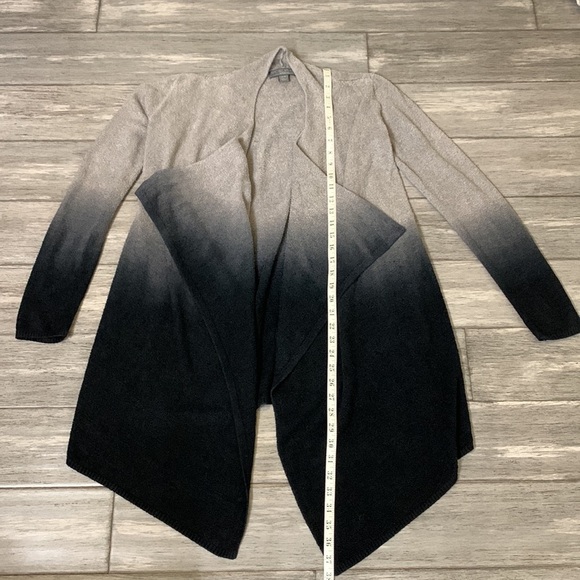 Barefoot Dreams Calypso Cardigan Ombre Gray Black Draped Open Cozy Chic - Picture 9 of 14
